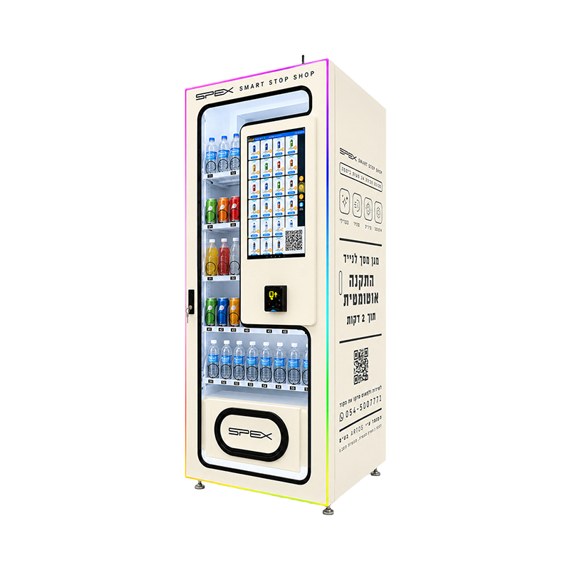 WM700 smart snack and drink vending machine angled front view